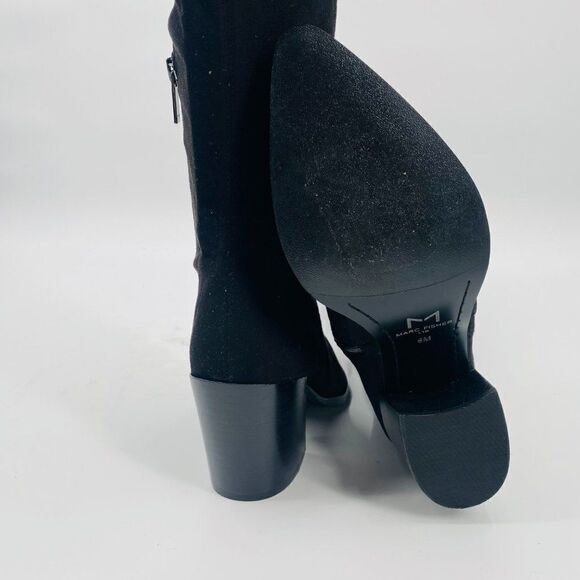 Marc Fisher Size 6M Black Over the Knee Suede Cathi Boot Pointed Toe Heeled - Picture 12 of 12